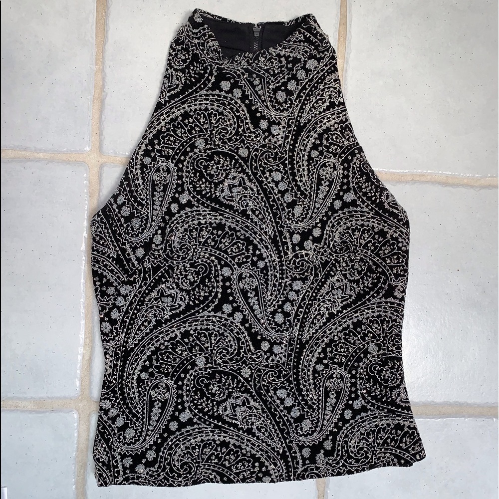 Beaded glitter top